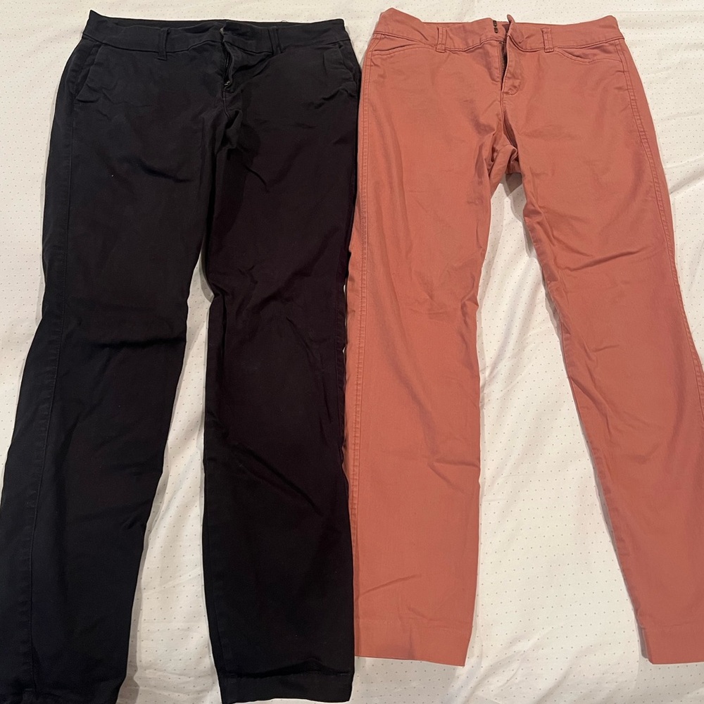 Black and Coral Pants Set